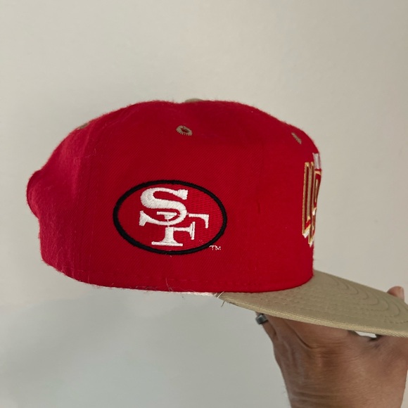 Vintage 90s San Francisco 49ers AJD NFL Snapback Hat - Picture 3 of 8